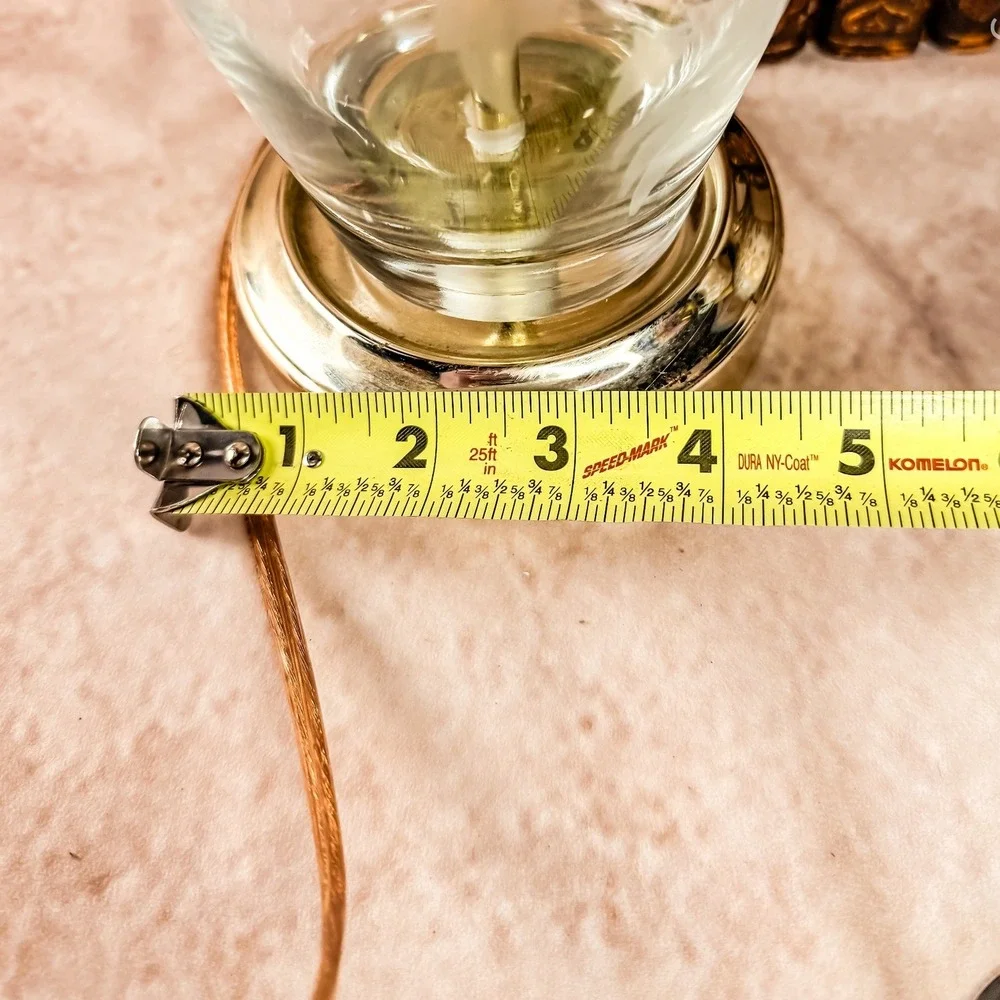 Floral Etched Glass Lamp